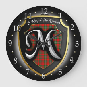 Clan MacGregor Tartan-Uhr Große Wanduhr