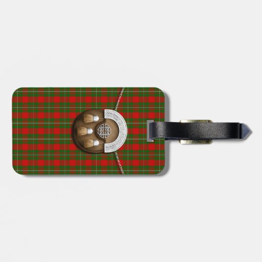Clan MacGregor Tartan und Sporran Gepäckanhänger (Rückseite horizontal)