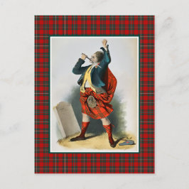 Clan MacGregor Vintag Illustration Tartan Frame Postkarte