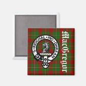 Clan MacGregor Wappen Abzeichen & Tartan Magnet (Vorderseite/Rückseite)