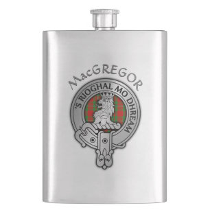 Clan MacGregor Wappen & Tartan Flachmann