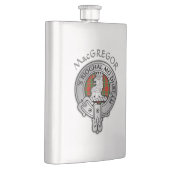 Clan MacGregor Wappen & Tartan Flachmann (Rechts)