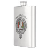 Clan MacGregor Wappen & Tartan Flachmann (Links)