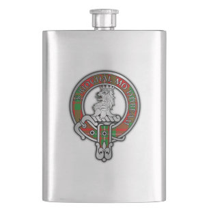 Clan MacGregor Wappen & Tartan Flask Flachmann