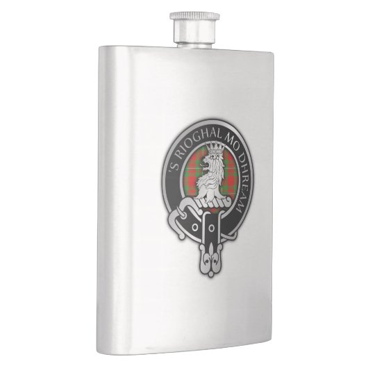Clan MacGregor Wappen & Tartan Flask Flachmann (Rechts)