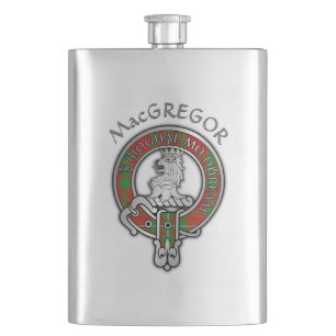 Clan MacGregor Wappen & Tartan Flask Flachmann