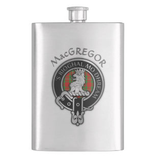 Clan MacGregor Wappen & Tartan Flask Flachmann