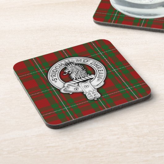 Clan MacGregor Wappen & Tartan Getränkeuntersetzer (Linke Seite)