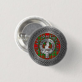 Clan MacGregor Wappen & Tartan Knot Button