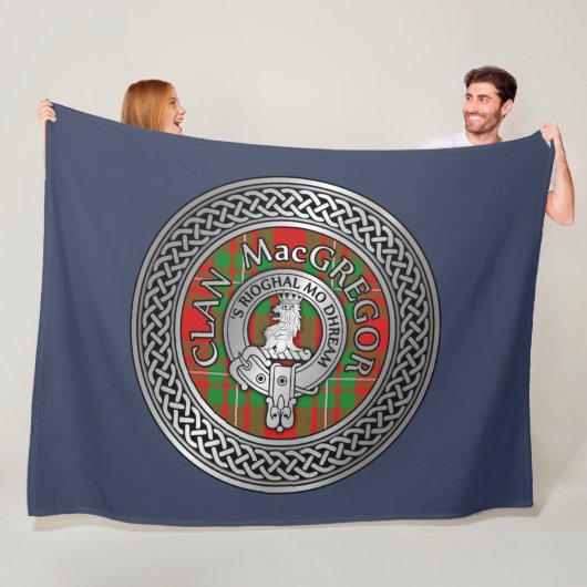 Clan MacGregor Wappen & Tartan Knot Fleecedecke (Beispiel)
