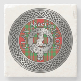 Clan MacGregor Wappen & Tartan Knot Steinuntersetzer