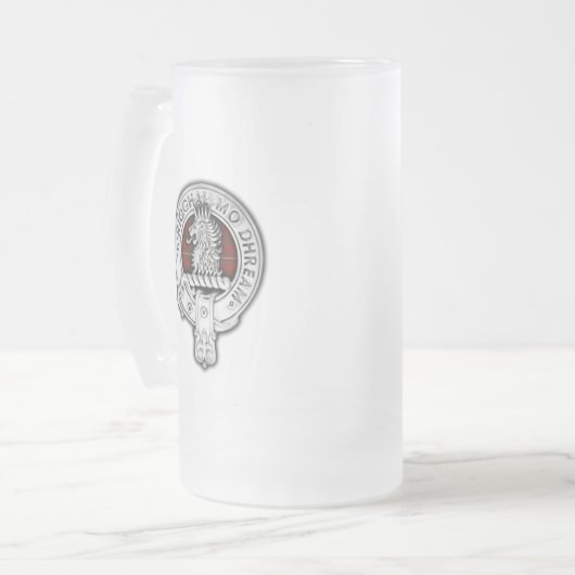 Clan MacGregor Wappen &Tartan Mattglas Bierglas (Vorderseite Links)