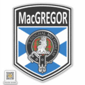 Clan MacGregor Wappen & Tartan Salreifen Aufkleber (Vorderseite)