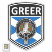 Clan MacGregor Wappen & Tartan Salreifen - Greer Aufkleber (Vorderseite)