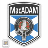 Clan MacGregor Wappen & Tartan Salreifen - MacAdam Aufkleber (Vorderseite)