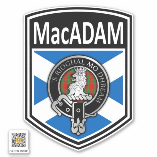 Clan MacGregor Wappen & Tartan Salreifen - MacAdam Aufkleber (Vorderseite)