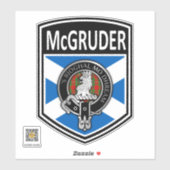 Clan MacGregor Wappen & Tartan Salreifen - McGrude Aufkleber (Blatt)