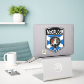 Clan MacGregor Wappen & Tartan Salreifen - McGrude Aufkleber (Laptop auf Schreibtisch)