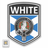 Clan MacGregor Wappen & Tartan Salreifen - White Aufkleber (Vorderseite)