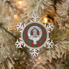 Clan MacGregor Wappen & Tartan Schneeflocken Zinn-Ornament