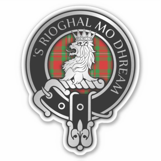 Clan MacGregor Wappen & Tartan Sticker (Vorderseite)