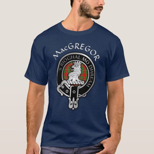 Clan MacGregor Wappen & Tartan T - Shirt (Vorderseite)