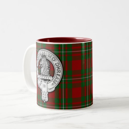 Clan MacGregor Wappen & Tartan Zweifarbige Tasse (Vorderseite Links)