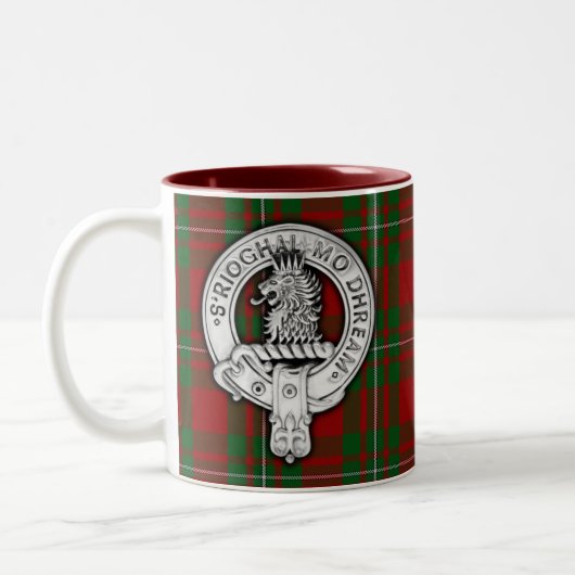 Clan MacGregor Wappen & Tartan Zweifarbige Tasse (Links)