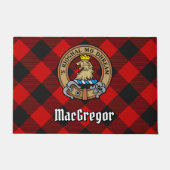 Clan MacGregor Wappen über Rob Roy Tartan Fußmatte (Vorderseite)