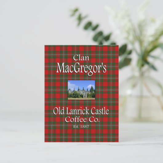 Clan MacGregor's Old Lanrick Castle Coffee Co. Postkarte (Stehend Vorderseite)