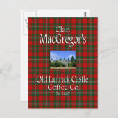 Clan MacGregor's Old Lanrick Castle Coffee Co. Postkarte (Vorne/Hinten)