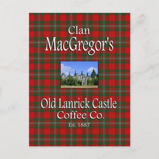 Clan MacGregor's Old Lanrick Castle Coffee Co. Postkarte (Vorderseite)