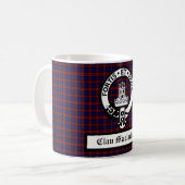 Clan Machlachlan Wappen Abzeichen & Tartan individ Kaffeetasse (Vorderseite Links)