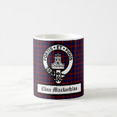 Clan Machlachlan Wappen Abzeichen & Tartan individ Kaffeetasse (Mittel)