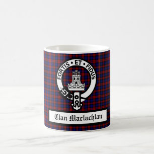 Clan Machlachlan Wappen Abzeichen & Tartan individ Kaffeetasse
