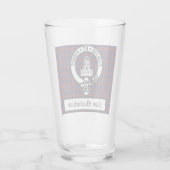 Clan Machlachlan Wappen Abzeichen &Tartan individu Glas (Rückseite)