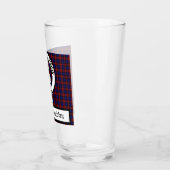 Clan Machlachlan Wappen Abzeichen &Tartan individu Glas (Links)