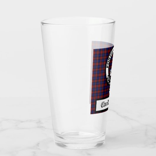 Clan Machlachlan Wappen Abzeichen &Tartan individu Glas (Rechts)