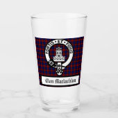 Clan Machlachlan Wappen Abzeichen &Tartan individu Glas (Vorderseite)