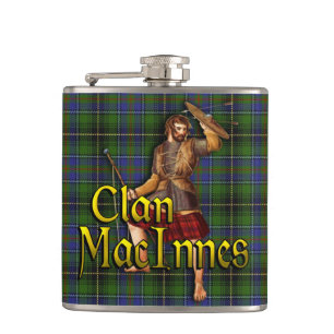 Clan MacInnes Old Scotland Flask Flachmann