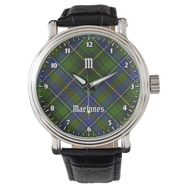 Clan MacInnes Tartan Armbanduhr (Vorderseite)