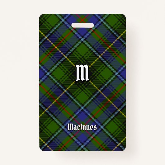 Clan MacInnes Tartan Ausweis (Vorderseite)