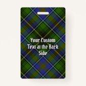 Clan MacInnes Tartan Ausweis (Rückseite)