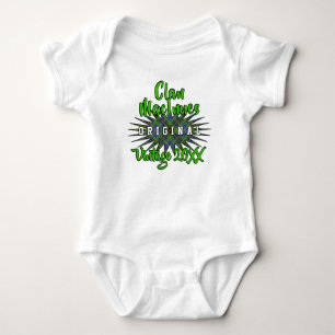 Clan MacInnes Tartan Burst Vintag Geburtstag Baby Strampler