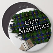Clan MacInnes Tartan Paint Brush Button (Vorne & Hinten)