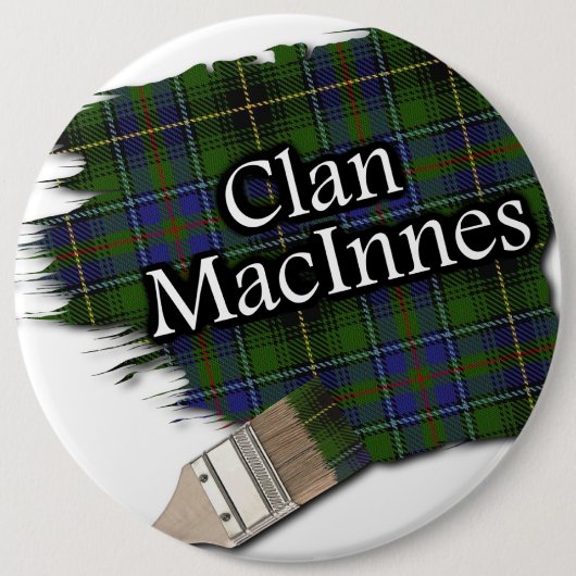 Clan MacInnes Tartan Paint Brush Button (Vorderseite)