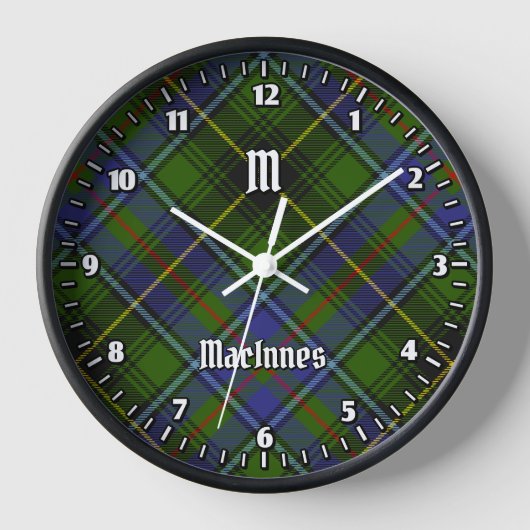 Clan MacInnes Tartan Uhr (Vorderseite)