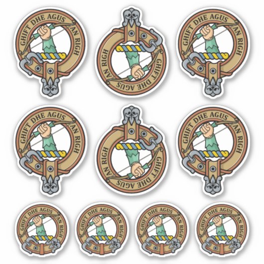 Clan MacInnes Wappen Sticker Set (Vorderseite)