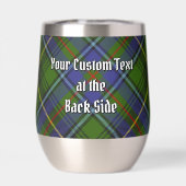 Clan MacInnes Wappen über Tartan (Rückseite)