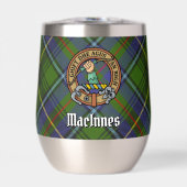 Clan MacInnes Wappen über Tartan (Vorderseite)